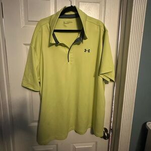 4XL Under Armour Men's Tech Golf Polo - Lime Green